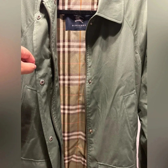 Burberry London Green NovaCheck Women’s Coat size L - Picture 7 of 17